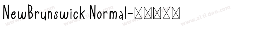 NewBrunswick Normal字体转换